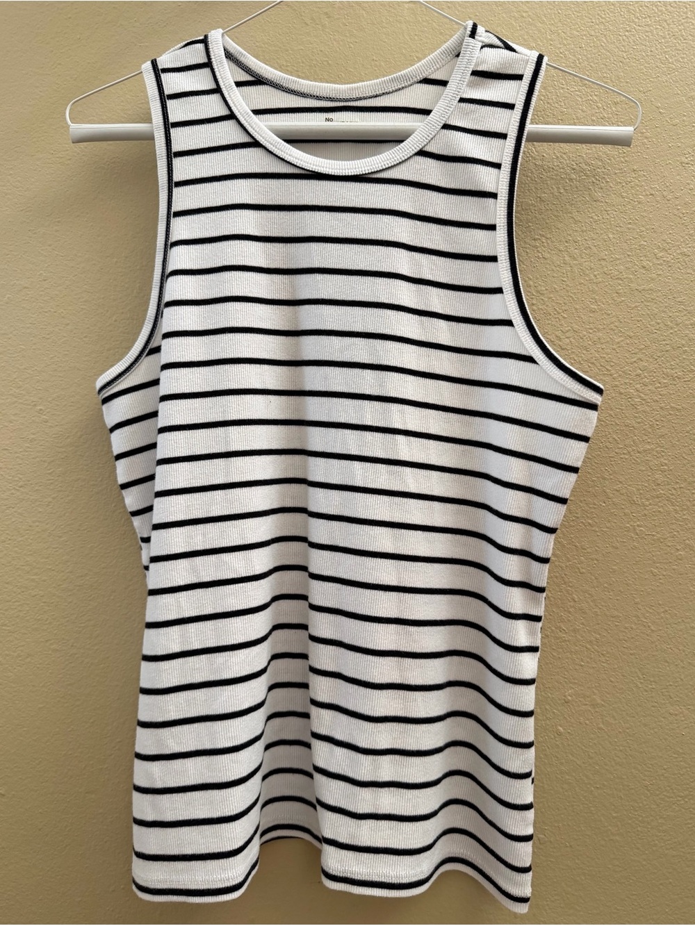 Preloved No Boundaries White and Black Striped Tank Top
